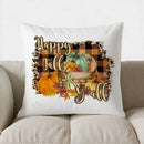 Axyaa Autumn Pumpkin & Leaf Throw Pillow: Sofa Bedroom Car Cushion Cover