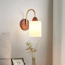 Axyaa Wood Glass LED Wall Light Modern Luminaria for Living Room Bedroom