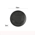 Axyaa Matte Ceramic Ripple Plate - Specialty Tableware for Snacks, Sushi, and Desserts