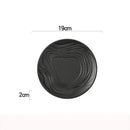 Axyaa Matte Ceramic Ripple Plate - Specialty Tableware for Snacks, Sushi, and Desserts