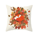 Flamingo Flower Rainforest Cushion Cover with Tropical Plant Animal Pattern by Axyaa