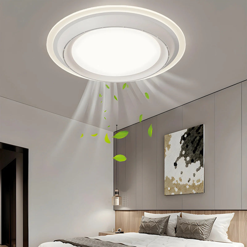 Axyaa Ceiling Fan with Hidden Blade, Remote Control, LED Lights - Home Decoration