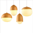 Axyaa Nordic Nuts Pendant Lamp with Imitation Wood Design