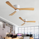 Axyaa 56" LED Ceiling Fan Lights Remote Control Solid Wood Bedroom Living Room