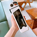 Axyaa 350ML Double Layer Square Plastic Water Bottle With Straw
