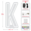 Axyaa Large Colorful Neon Light Sign with A-Z Alphabet & Free Stand