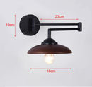 Axyaa Nordic Wood Grain Wall Lamp | Simple Rocker Arm Light for Bedroom & Living Room
