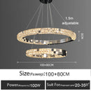 Axyaa Modern Luxury Crystal Pendant Chandelier for Bedroom, Dining, Living Room Lighting