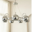 Axyaa Modern Chrome Pendant Lamps 3/5/7 Heads Chandelier for Living Room, Dining, Bedroom