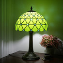 Axyaa Green Stained Glass Table Lamp 12 Inches for Home Office Decor