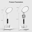 Axyaa LED Desk Lamp with Fan and USB Charge, Dimmable Foldable Table Light