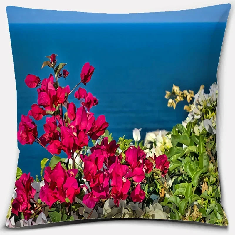 Axyaa Santorini Series Pattern Pillowcase Square Cushion Cover Home Sofa Decor