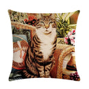 Axyaa Cat Series Linen Pillowcase 45x45cm