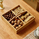 Axyaa Chinese Style Dried Fruit Box Snack Plate Melon Seed Solid Wood Gift Box