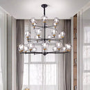 Axyaa Nordic Glass Ball LED Chandelier for Home Decor Lighting