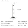 Axyaa Nordic Glass Shade LED Floor Lamp Modern Minimalist Bedroom Living Room Standing Light
