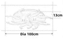 Axyaa Fish Design LED Ceiling Light for Modern Indoor Lighting in Living Room Bedroom