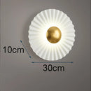 Axyaa LED Pleated Disc Wall Lamp - UFO-Shaped Wall Decor Light