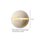 Axyaa Wabi-Sabi Glass Wall Lamp with LED Bulb, Yellow Travertine, Indoor Wall Light