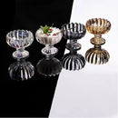 Axya Tall Glass Dessert Bowl Set of 2, Transparent Salad Fruit Plate Tray