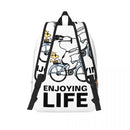 Axyaa Enjoy Life Dog Backpack for Middle High School College Students