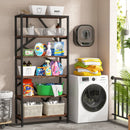 Axyaa 71" Industrial 5-Shelf Bookcase Display Rack for Living Room