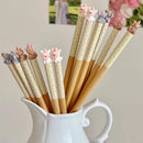 Axyaa Kawaii Animal Wooden Chopsticks, Reusable Sushi Food Sticks for Kids & Adults