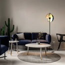 Axyaa Glass Hemisphere LED Theia Floor Lamp - Industrial High-end Decor Lighting