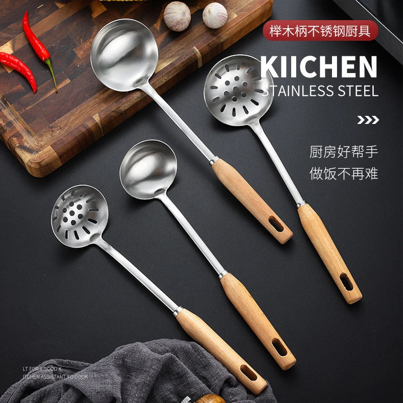 Axyaa Stainless Steel Soup Spoon Strainer for Kitchen Cooking
