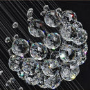 Axyaa Crystal Chandelier: Modern Luxury Rotating LED Pendant Light for Villa Living Room