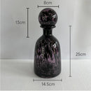 Axyaa Leopard Texture Glass Vase Modern Floral Arrangement Room Decor