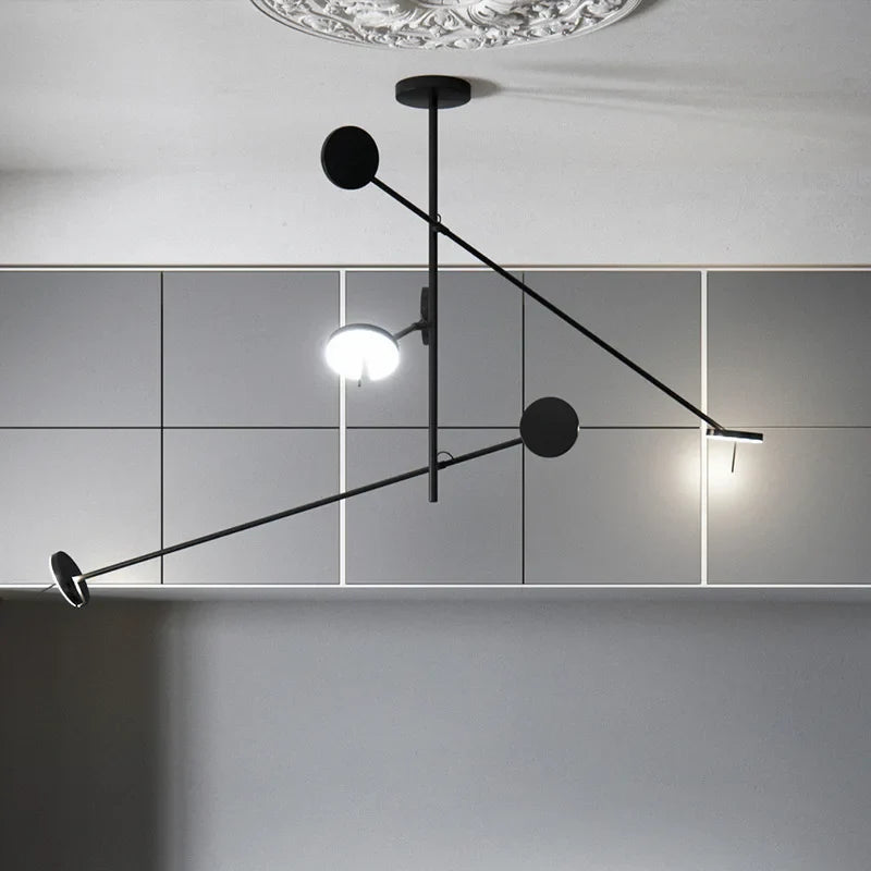 Axyaa Rotatable Line LED Chandelier for Living Room and Office