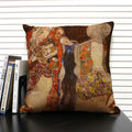 Axyaa Gold Pattern Oil Painting Decorative Throw Pillow Case - 45x45cm