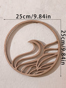 Axyaa Elements Wooden Wall Art Decor - Fire Water Earth Air Design Boho Accent