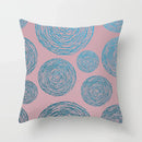 Axyaa Pink Geometric Print Decor Pillow Cover for Modern Luxury Home