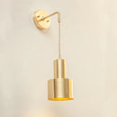 Axyaa Nordic Copper LED Wall Lamp - Pull Chain Switch - Home Decor