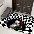Axyaa 3D Optical Illusion Entrance Carpet: Trippy Living Room Rug for Hallway, Bedroom, Bathroom