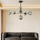 Axyaa Nordic Glass Chandelier LED Decorative Lighting for Living Room, Dining Room, and Bedroom