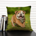 Axyaa Cute Dog Cat Pattern 45x45cm Linen Pillowcase for Living Room Sofa