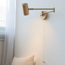 Axyaa Swing Arm LED Wall Sconce Lamp - Ash Wood Finish