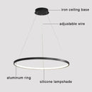 Axyaa Circle Ring LED Chandelier Pendant Light - Modern Acrylic Ceiling Luminaire