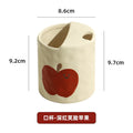 Axyaa Hand-Painted Apple Ceramic Mug Set - Cute & High-Value Couple Coffee Cups