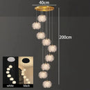 Axyaa Crystal Chandelier Stair Pendant Living Room Interior Lighting