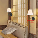 Axyaa Nordic Wall Lamp: Modern Cloth Cover Sconce for Bathroom, Bedroom, Corridor