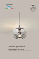 Axyaa Handblown Glass Wave Texture Wall Sconce with E27 Socket