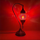 Mosaic Swan Table Lamp by Axyaa: Vintage Art Deco Handcrafted Glass Bed Light