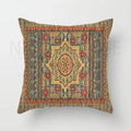 Axyaa Red Plush Moroccan Ethnic Sofa Cushion Cover -  Customizable 40x40 50x50 60x60