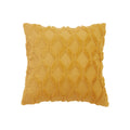 Axyaa Yellow Plush Pillow Cover - 45x45 Cushion for Home Decor