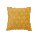 Axyaa Yellow Plush Pillow Cover - 45x45 Cushion for Home Decor
