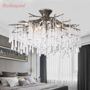 Axyaa Modern Gold Branch Chandelier for Bedroom Lounge Dining Room